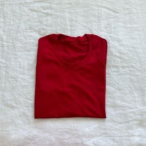 Lululemon Swiftly Long Sleeve Dark Red